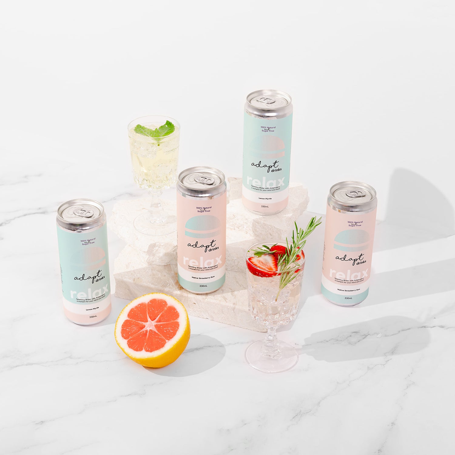 adaptogenic drinks adapt drinks two flavours in cans